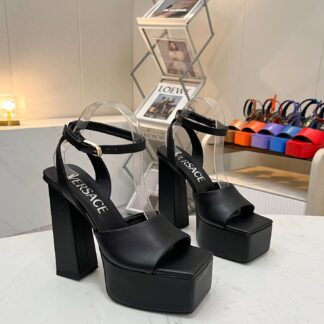 VERSACE SQUARE TOE CHIC HIGH HEELS