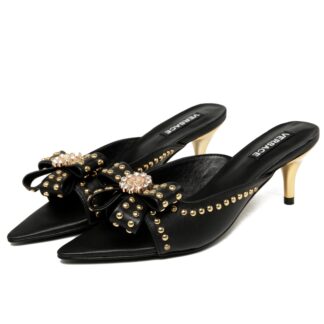VERSACE Bow Temperament Sandals High Heels