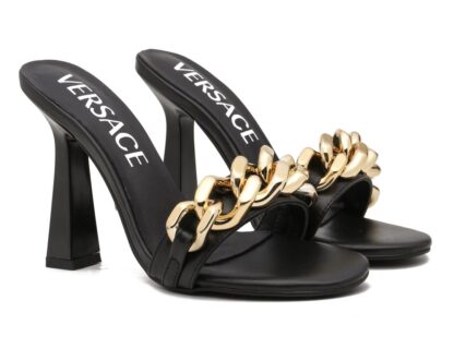 VERSACE chain sandals high heels