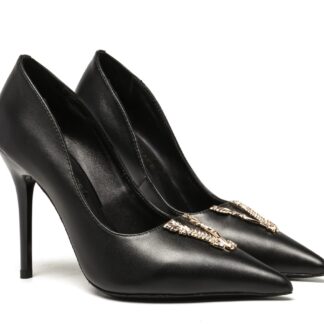 VERSACE Fashion Classic V-Buckle High Heels