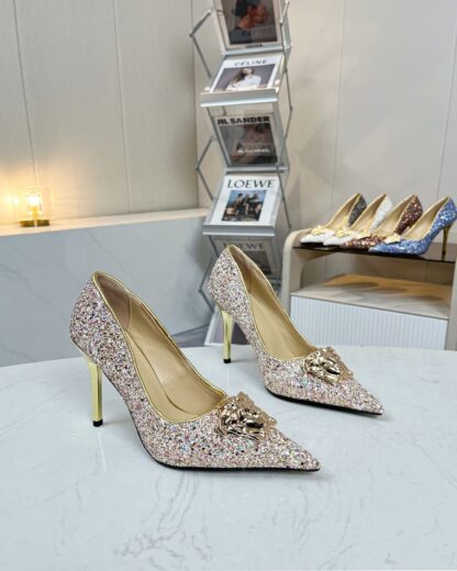 VERSACE stylish classic new style women's high heels
