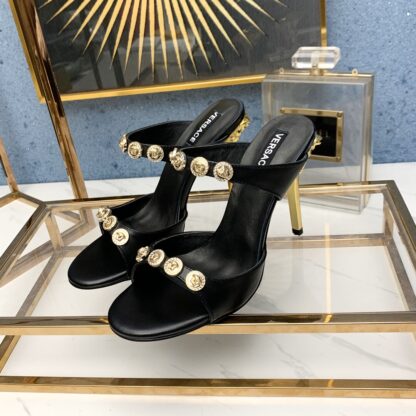 VERSACE fashion single-strap peep-toe high heels - Image 2