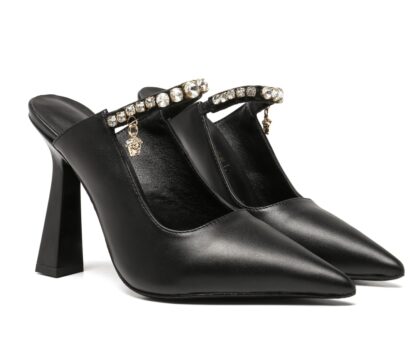 VERSACE rhinestone high heel sandals