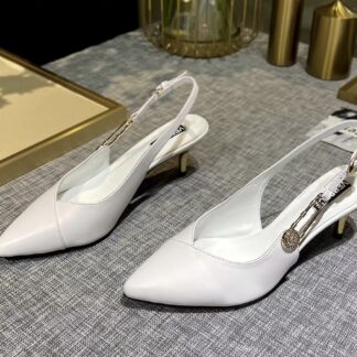 VERSACE new low heel slingback sandals high heels