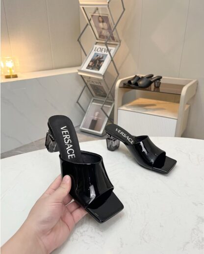 VERSACE new block heel sandals high heels - Image 2