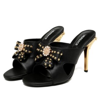 VERSACE new bow exquisite sandals high heels