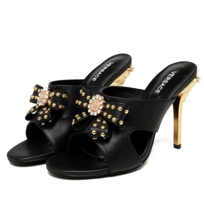 VERSACE new bow exquisite sandals high heels