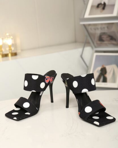VERSACE New Open Toe High Heel Mules
