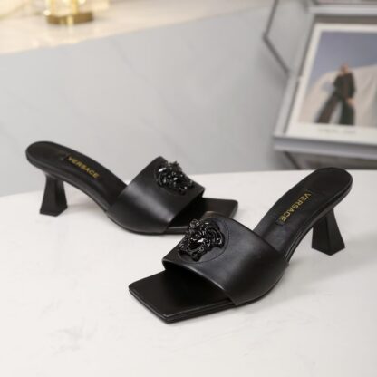 VERSACE New Open Toe High Heel Mules - Image 2