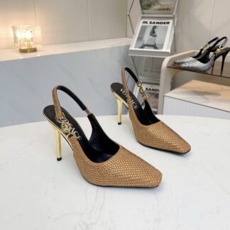 VERSACE new women's rhinestone high heels
