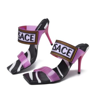 VERSACE new color matching high heel sandals