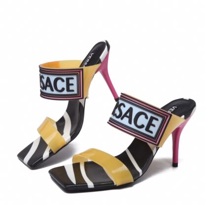 VERSACE new color matching high heel sandals