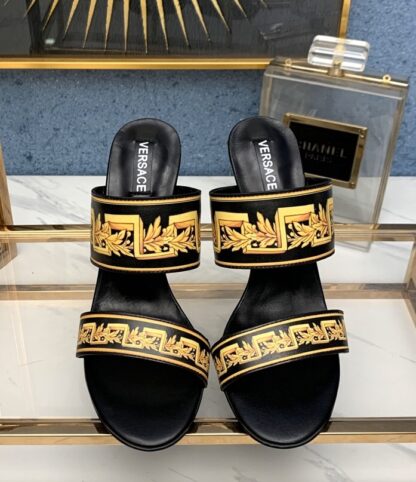 VERSACE New Fashion Printed Sandals High Heels