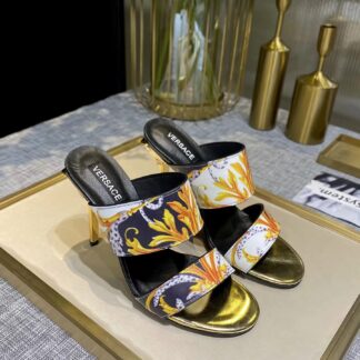 VERSACE New Printed Sandals High Heels