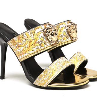VERSACE New Printed Sandals High Heels
