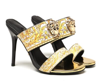 VERSACE New Printed Sandals High Heels