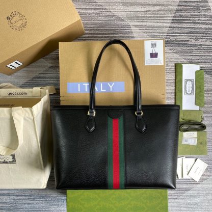 Gucci striped webbing tote bag - Image 2