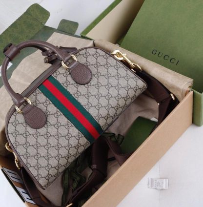 Gucci all-over letter interwoven pattern handbag - Image 2