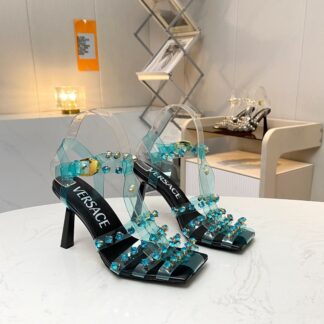 VERSACE CAGED Rhinestone Sandals