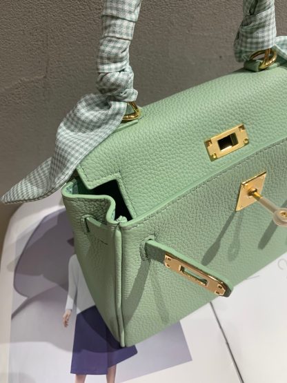 Hermes light green interior can hold more three-dimensional age-reducing handbag - Image 2