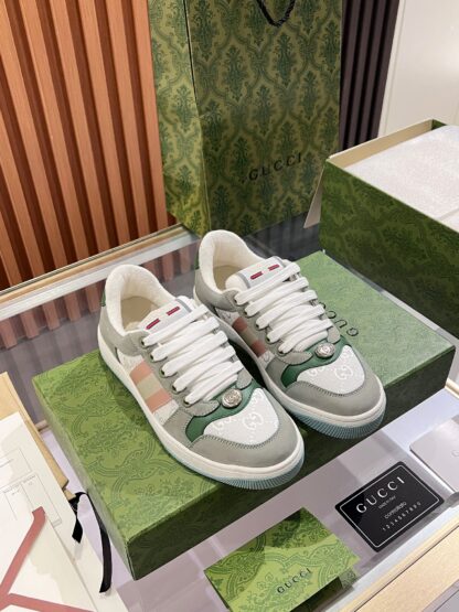 Gucci retro distressed elements, washed retro logo casual shoes on the tongue - Image 3