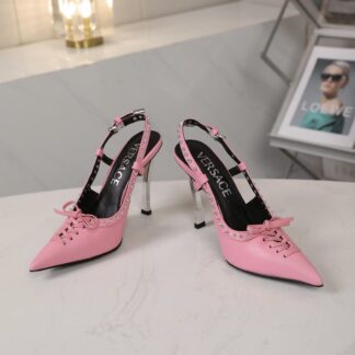 VERSACE new pointed leather high heels