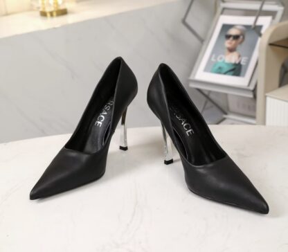 VERSACE new pointed leather high heels - Image 2