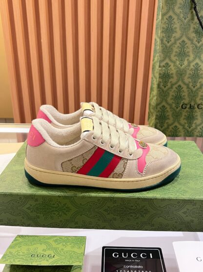 Gucci retro distressed elements, washed retro logo casual shoes on the tongue - Image 2