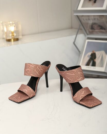 VERSACE New Open Toe High Heel Mules - Image 3