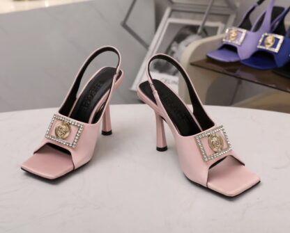 VERSACE silk elegant high heels - Image 2