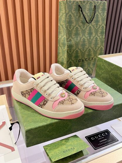 Gucci retro distressed elements, washed retro logo casual shoes on the tongue - Image 3