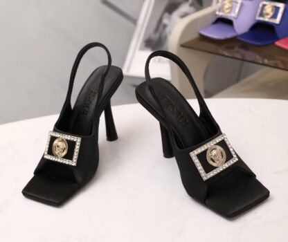 VERSACE silk elegant high heels - Image 2