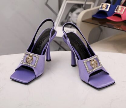 VERSACE silk elegant high heels - Image 2