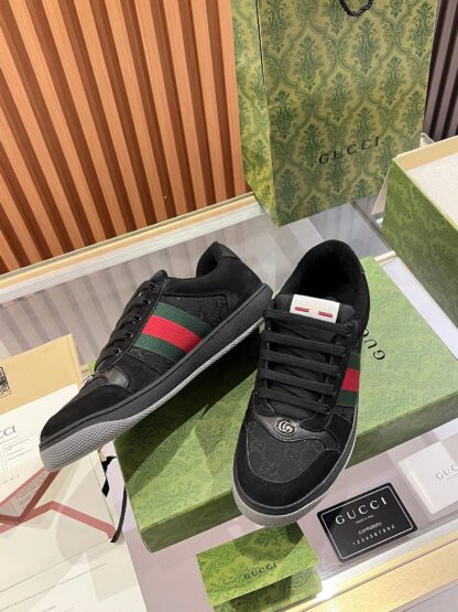 Gucci retro distressed elements, washed retro logo casual shoes on the tongue - Image 3