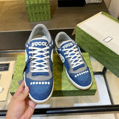 Gucci Early Spring Latest Hot 80 Couples Casual Retro Distressed White Shoes - Image 3