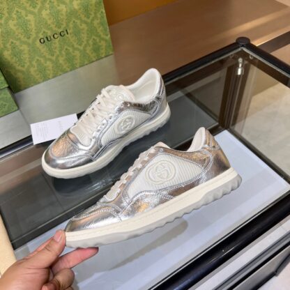 Gucci Early Spring Latest Hot 80 Couples Casual Retro Distressed White Shoes - Image 3