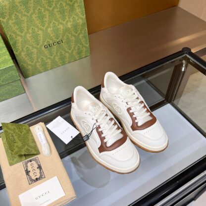 Gucci Early Spring Latest Hot 80 Couples Casual Retro Distressed White Shoes - Image 3