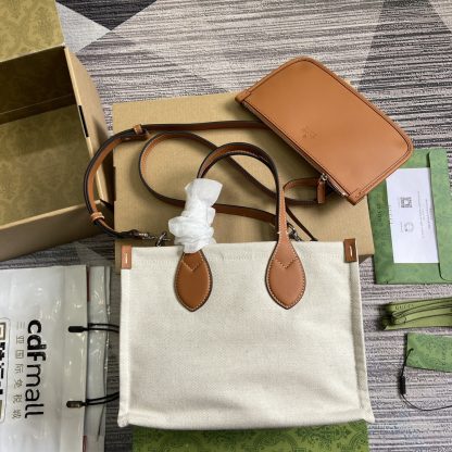 Gucci brown canvas bag - Image 2