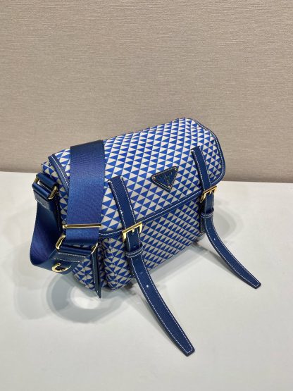 Prada triangle print messenger bag - Image 2