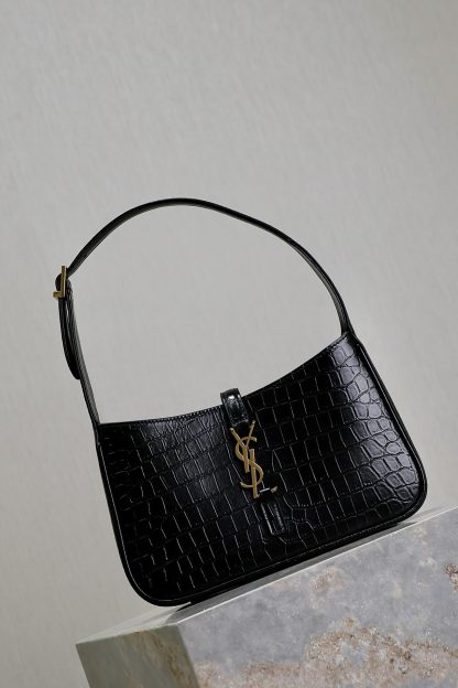Ysl black crocodile pattern underarm bag - Image 2
