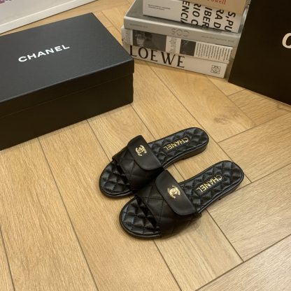 Chanel black versatile slippers that make your feet look thin and beautiful - Image 2
