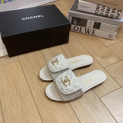 Chanel early autumn white cute sweet special and advanced slippers - Image 2