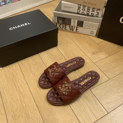 Chanel versatile red slimming slippers - Image 2