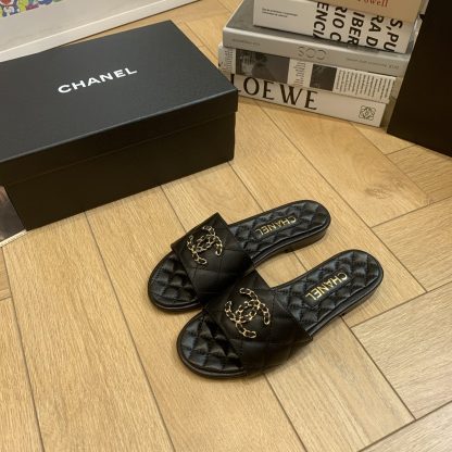 Chanel versatile black temperament and beautiful lazy slippers - Image 2