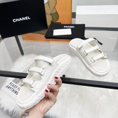 Chanel white early spring single shoes dancing shoes series delicate retro style slippers - Image 2