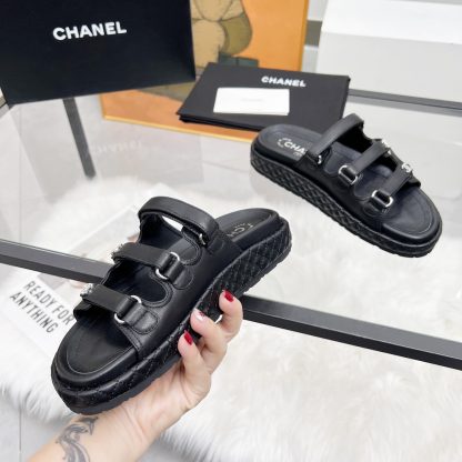 Chanel black early spring single shoes dancing shoes series delicate retro style slippers - Image 2