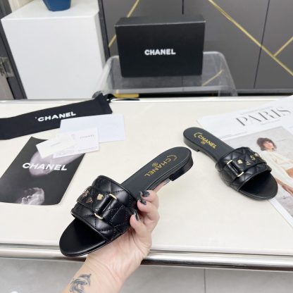 Chanel Spring/Summer Dance Shoes Collection Black Delicate Slippers - Image 2