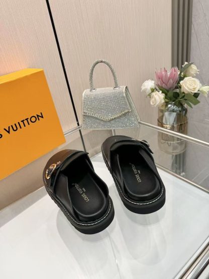 Louis Vuitton new half-slip winterbreak comfert flat slippers - Image 2
