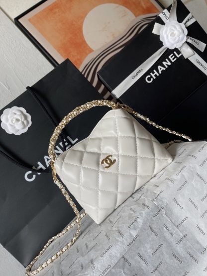 Chanel exquisite and cute lunch box bag Hobo with woven handle - Image 2
