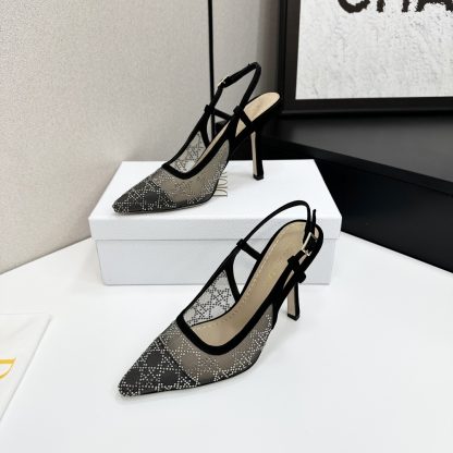 Dior J‘ADIOR woven strap open-back high heels - Image 2